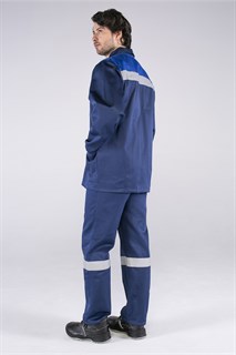 Костюм Стандарт СОП (тк.Смесовая,210) брюки, т.синий/васильковый - фото 36170