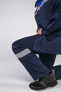 Костюм Стандарт СОП усиленный (тк.Смесовая,210) брюки, т.синий/васильковый - фото 36183