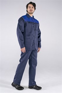 Костюм Стандарт (тк.Смесовая,210) брюки, т.синий/васильковый - фото 36247