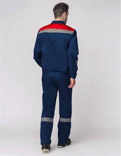 Костюм Легион-1 СОП (тк.Смесовая,210) брюки, т.синий/красный - фото 36555