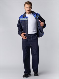 Костюм Флагман-Фаворит-1 СОП (тк.Саржа,250) брюки, т.синий/васильковый (арт.87482974) - фото 36587