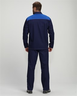 Костюм Техник (тк.Саржа,250) брюки, т.синий/васильковый - фото 36661