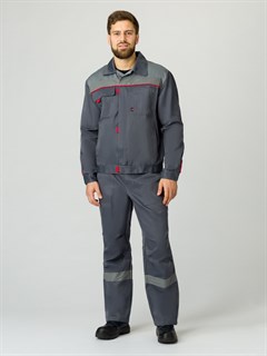 Костюм Фаворит-1 СОП (тк.Смесовая,210) брюки, т.серый/серый - фото 36751