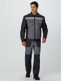 Куртка Лидер (тк.Балтекс,210), т.серый/св.серый - фото 36754