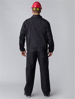 Костюм Флагман-Фаворит-1 (тк.Саржа,250) брюки, т.серый/серый - фото 36792