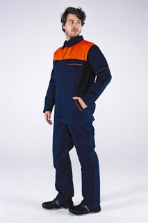 Костюм Союз (тк.Саржа,230) брюки, т.синий/оранжевый - фото 36868