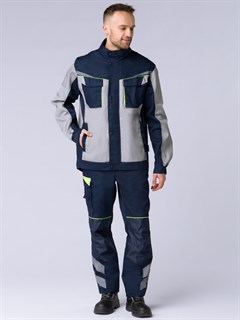 Куртка укороченная мужская PROFLINE SPECIALIST (тк.Смесовая,240), т.синий/серый - фото 37033
