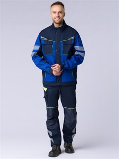 Куртка укороченная мужская PROFLINE SPECIALIST (тк.Смесовая,240), т.синий/васильковый - фото 37131