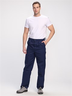 Костюм Стандарт (тк.Смесовая,210) брюки СТ, т.синий/васильковый - фото 37165
