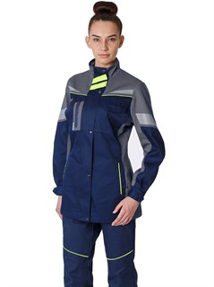 Куртка удлиненная женская PROFLINE SPECIALIST (тк.Смесовая,240), т.синий/серый - фото 37212