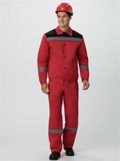 Костюм Легион-1 СОП (тк.Смесовая,210) брюки, красный/черный - фото 37215