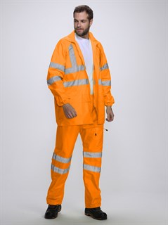 Костюм влагозащитный сигнальный Турист СОП (Нейлон/ПВХ,170), оранжевый - фото 37562