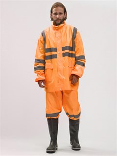 Костюм влагозащитный сигнальный Турист СОП (Нейлон/ПВХ,170), оранжевый - фото 37565