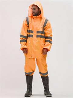 Костюм влагозащитный сигнальный Турист СОП (Нейлон/ПВХ,170), оранжевый - фото 37567