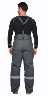 Костюм СИРИУС-РОСТ-АРКТИКА куртка, брюки, т.серый с васильковым и СОП 50 мм - фото 38965