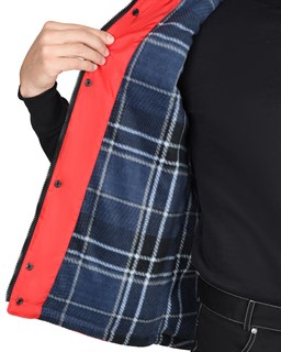 Жилет СИРИУС-ЗОДИАК утепленный с капюшоном красный с флисовой подкладкой - фото 38990