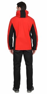 Куртка флисовая СИРИУС-ТЕХНО (флис дублированный) красная с черным - фото 39153
