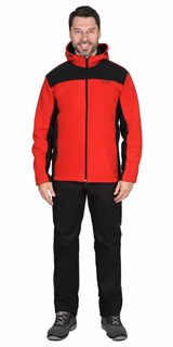 Куртка флисовая СИРИУС-ТЕХНО (флис дублированный) красная с черным - фото 39154
