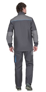 Куртка СИРИУС-ДВИН т.серый со ср.серым и голубой отделкой пл. 275 г/кв.м - фото 39413