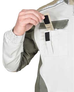 Куртка СИРИУС-КАСПИЙ молочная с оливой и песочным и СОП - фото 40006