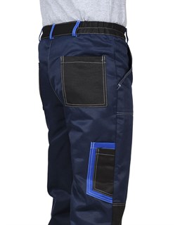 Костюм СИРИУС-ПОЛИНОМ куртка и брюки, синий с черным и васильковым, СОП - фото 40434