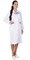 Халат СИРИУС-ЛИЗА женский белый с бирюзовым - фото 14034