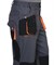 Костюм СИРИУС-МАНХЕТТЕН куртка дл., брюки т.серый с оранж. и черным тк. стрейч пл. 250 г/кв.м - фото 14822