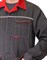 Халат СИРИУС-ФЛОРИДА мужской серый с красным - фото 14851