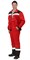 Костюм СИРИУС-МАСТЕР летний: куртка, полукомбинезон, красный с чёрной отделкой - фото 14944