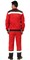 Костюм СИРИУС-МАСТЕР летний: куртка, полукомбинезон, красный с чёрной отделкой - фото 14945