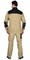 Костюм СИРИУС-МАНХЕТТЕН куртка дл., брюки песочный с оранж. и черным тк. мех. стрейч пл. 250г/кв.м - фото 15281
