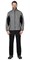 Куртка флисовая СИРИУС-ТЕХНО серая с черным - фото 15438