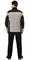 Куртка флисовая СИРИУС-ТЕХНО серая с черным - фото 15439