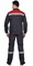 Костюм СИРИУС-МАСТЕР летний: куртка, полукомбинезон, темно-серый с красной отделкой - фото 16003