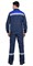 Костюм СИРИУС-МАСТЕР летний: куртка, полукомбинезон, темно-синий с васильковой отделкой - фото 16281