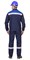 Костюм СИРИУС-МАСТЕР летний: куртка, полукомбинезон, темно-синий с васильковой отделкой - фото 16283