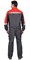 Костюм СИРИУС-ФАВОРИТ-МЕГА мужской летний, куртка и брюки, серый с красным и черным, СОП - фото 16513