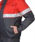 Костюм СИРИУС-НАВИГАТОР куртка, п/к серый с красным и СОП - фото 16943