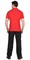 Рубашка-поло красная короткие рукава с манжетом, пл.180 г/м2 - фото 17025