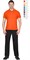 Рубашка-поло оранжевая короткие рукава с манжетом, пл.180 г/м2 - фото 17088