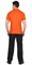 Рубашка-поло оранжевая короткие рукава с манжетом, пл.180 г/м2 - фото 17089