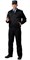 Костюм "Альфа" куртка, брюки (тк.смесовая) черный - фото 17231