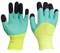 Перчатки нейлоновые со вспененным двойным латексным покрытием, желто-зеленые - фото 21506