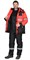Костюм СИРИУС-НОРД ДВ зимний, куртка и полукомбинезон, черный с красным и СОП - фото 22131
