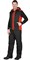 Жилет СИРИУС-УРБАН утепленный с капюшоном черный с красным - фото 22178