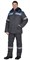 Костюм СИРИУС-РОСТ-АРКТИКА куртка, брюки, т.серый с васильковым и СОП 50 мм - фото 22491