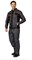 Костюм мужской "Бренд 1 2020" серый/чёрный (куртка и брюки) - фото 23771