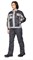Костюм женский "Бренд 1" серый/серый из смесовой ткани (куртка и брюки) - фото 23830