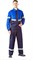Костюм мужской "Вираж" тёмно-синий/василёк (куртка и брюки) - фото 23856