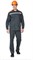 Костюм мужской "Оптимал 1" тёмно-серый/красный (куртка и брюки) - фото 23860
